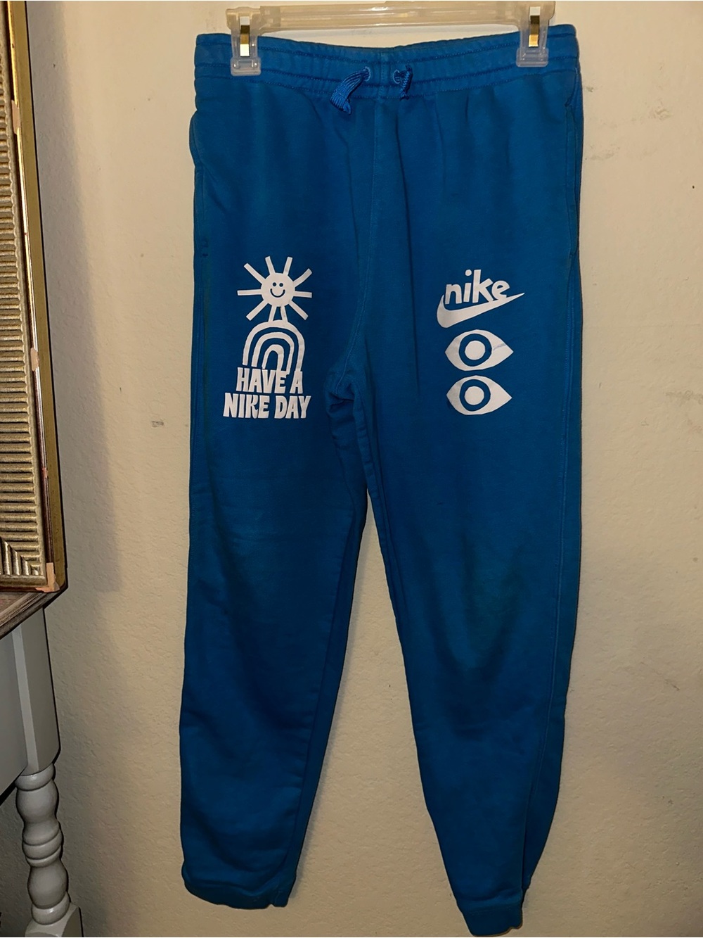 Nike kids blue graphic sweatpants size XL